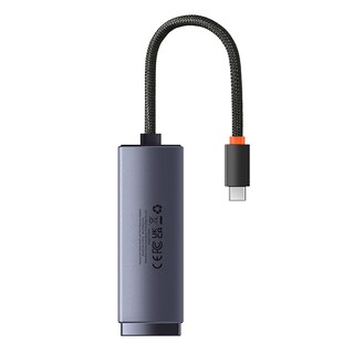 Foto 2 | Adaptador Baseus Wkqx000313 Lite Series Tipo-c A Rj45 Gris