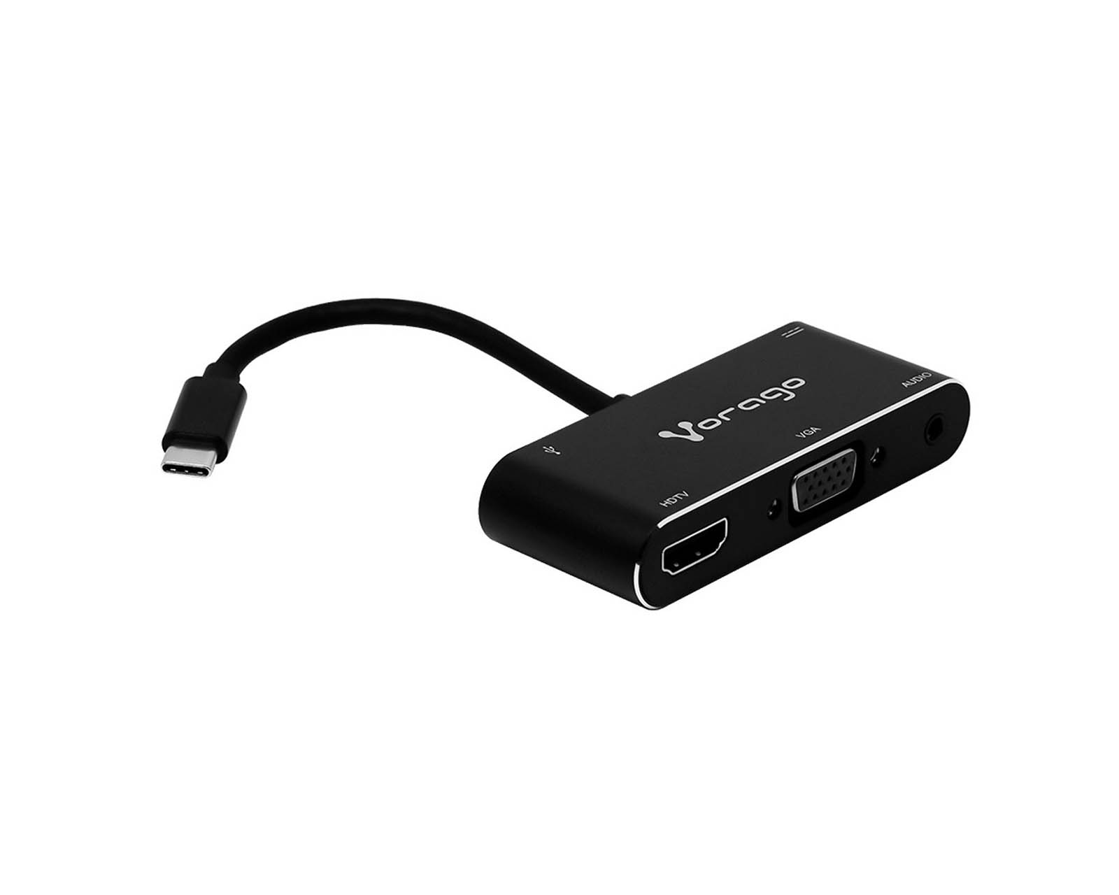Adaptador Tipo C Vorago color Negro 5 en 1