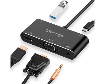 Foto 2 | Adaptador Tipo C Vorago color Negro 5 en 1