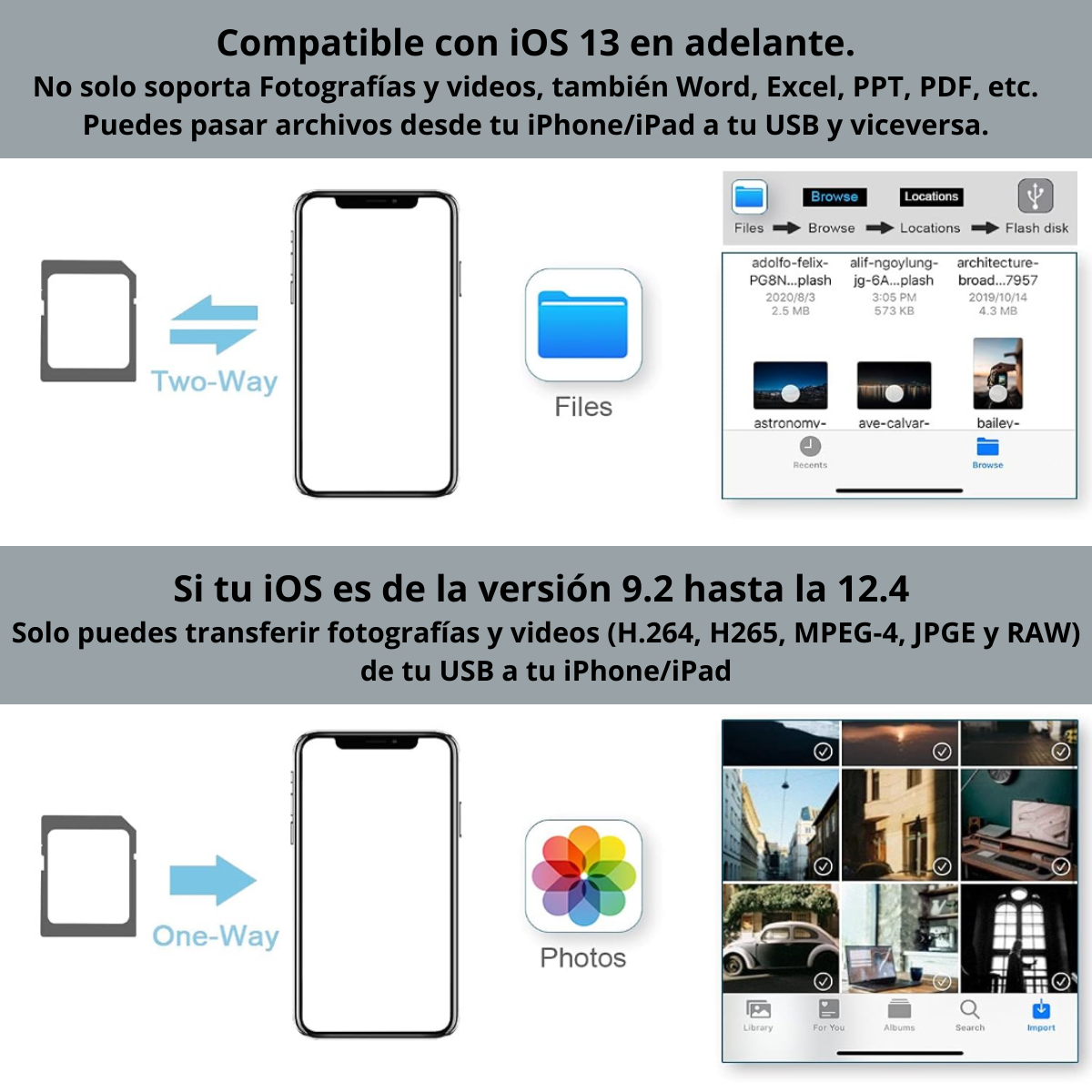 Foto 4 | Adaptador Genérico 3 en 1 Entrada Lightning