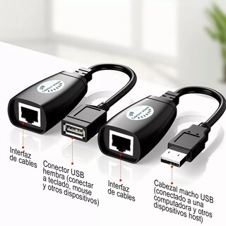 Foto 4 | Cable Extensor Usb Eo Safe Imports Esi10546 Negro