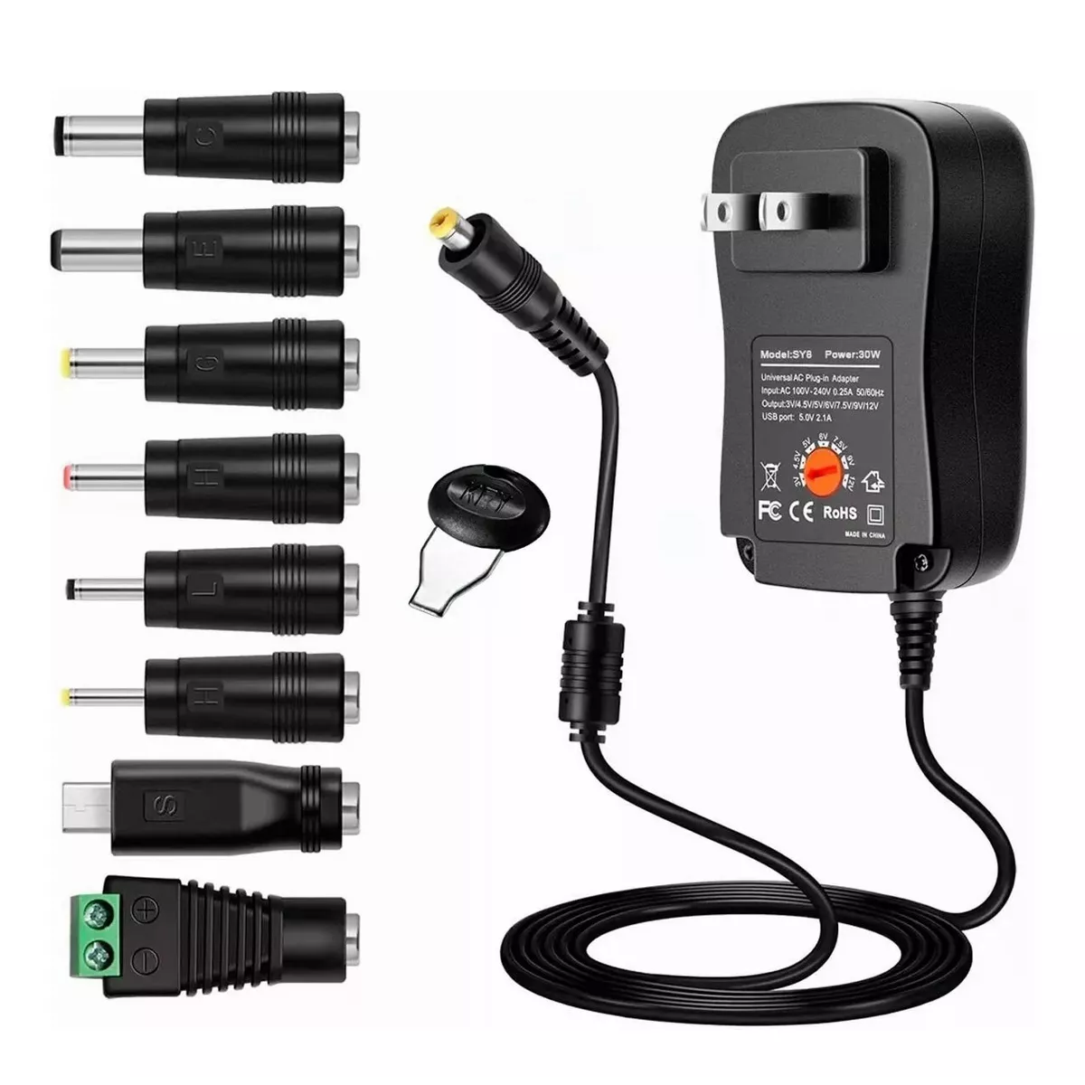 Foto 3 pulgar | Adaptador de Potencia Eo Safe Imports Esi10766 Negro Ajustable