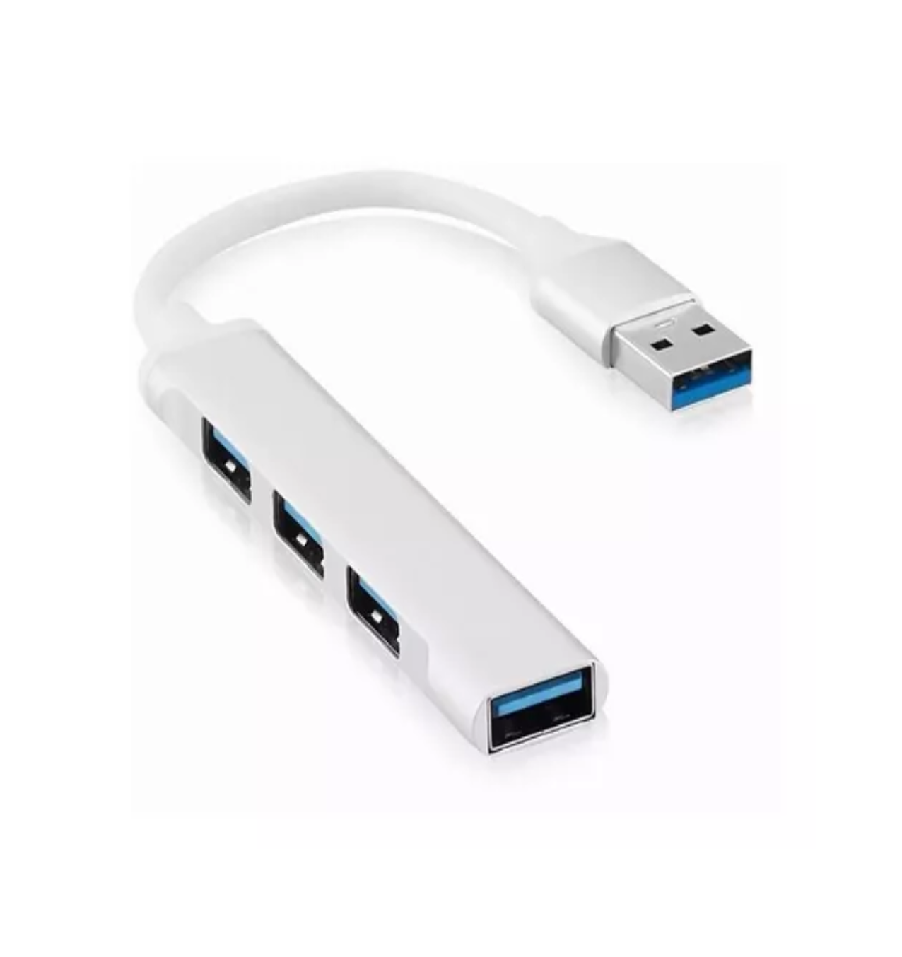 Foto 2 pulgar | Adaptador Multipuerto Hub Delgado 4 Puertos Usb 3.0 B Blanco