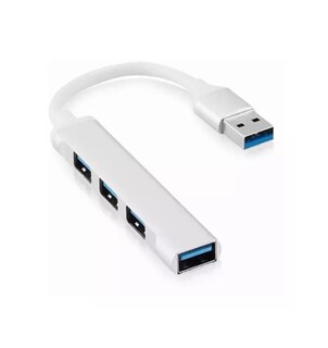 Foto 1 | Adaptador Multipuerto Hub Delgado 4 Puertos Usb 3.0 B Blanco