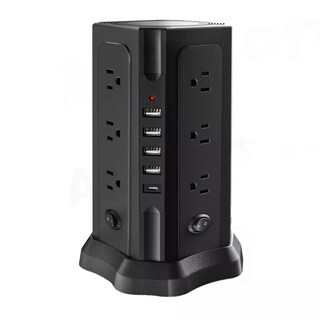 Foto 1 | Extensión Multicontacto con 12 AC 4 Cargador USB 1 Tipo C Eo Safe Imports Esi-11013 Negro