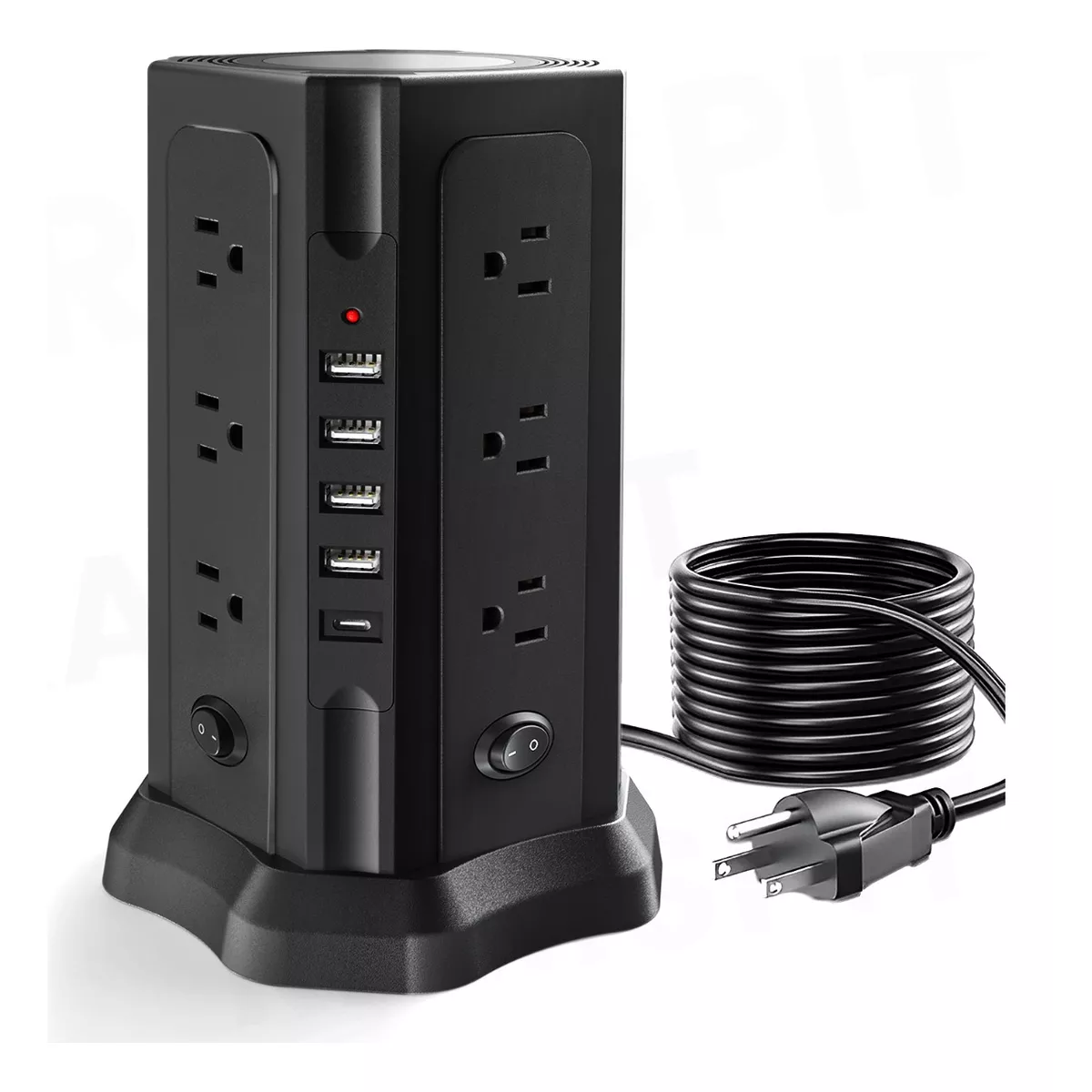 Foto 2 | Extensión Multicontacto con 12 AC 4 Cargador USB 1 Tipo C Eo Safe Imports Esi-11013 Negro