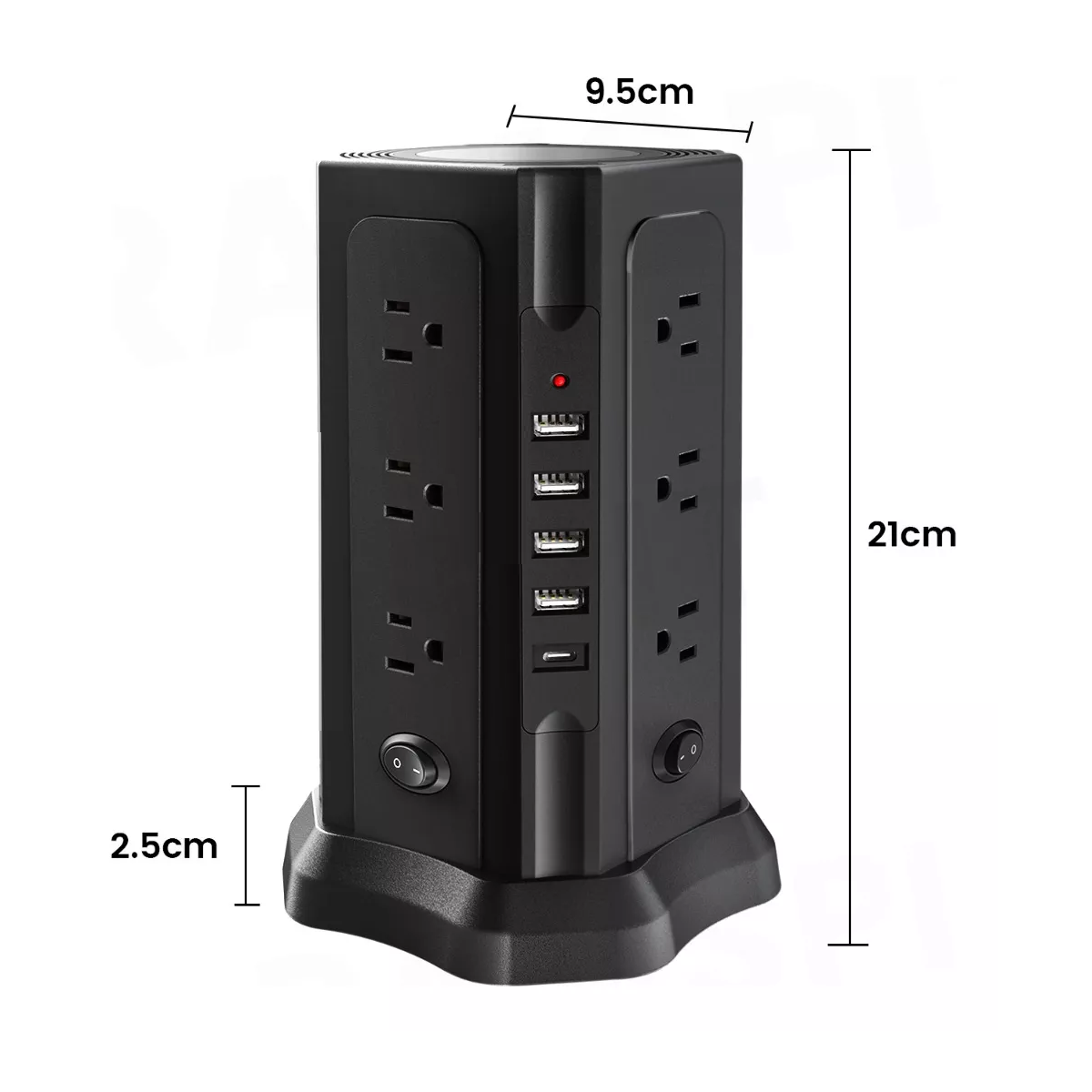 Foto 3 | Extensión Multicontacto con 12 AC 4 Cargador USB 1 Tipo C Eo Safe Imports Esi-11013 Negro