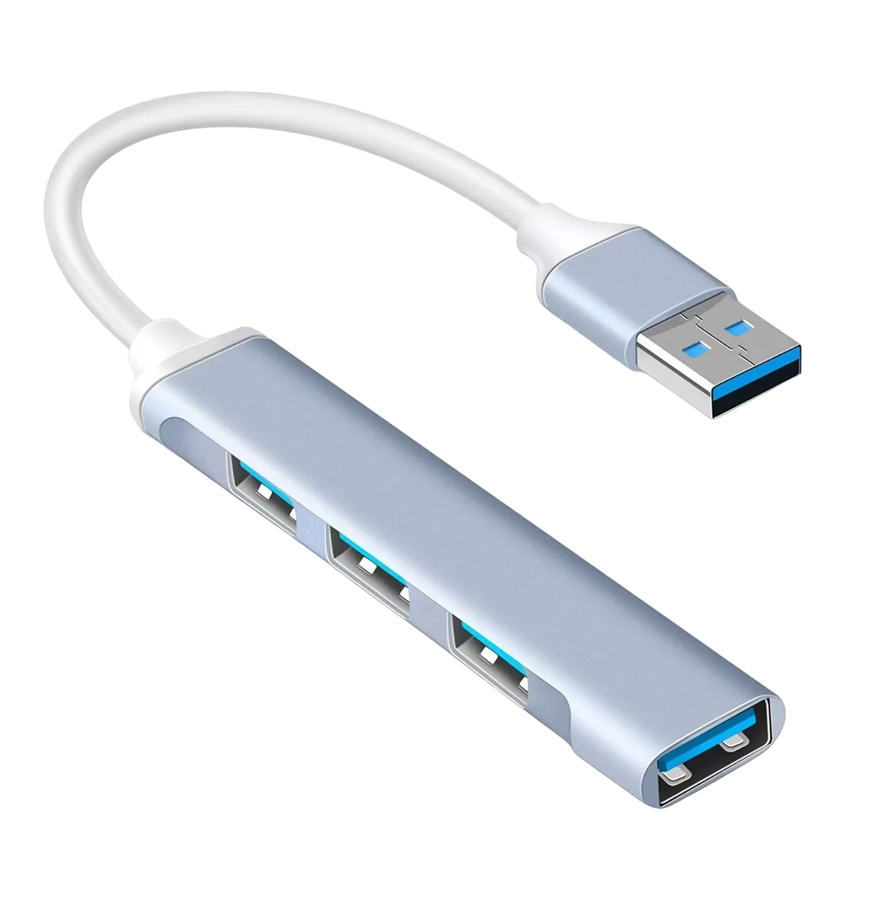 Foto 1 | Adaptador Hub Multi-puerto Delgado De 4 Puertos Usb 3.0 Azul Cielo