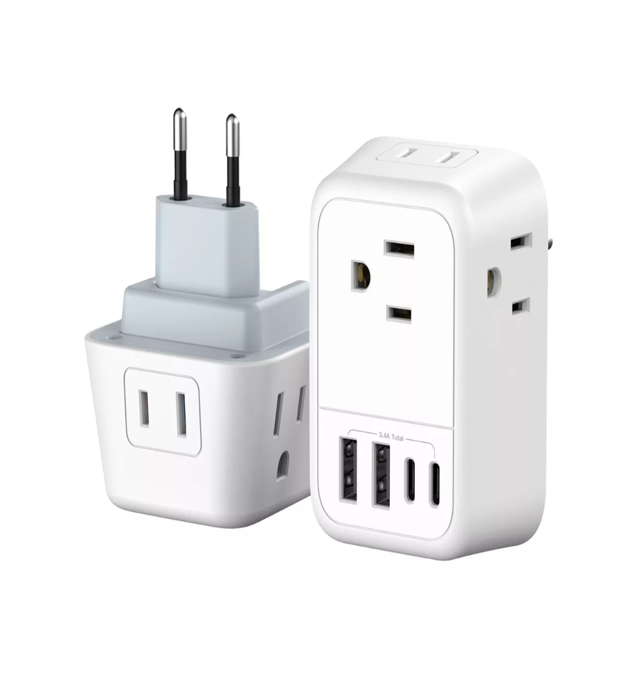 Foto 2 pulgar | Adaptador de Corriente Europeo Belug Blanco - 2 Puertos Tipo C y 2 USB