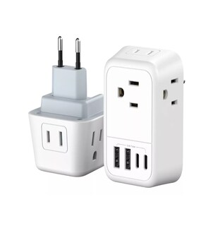 Foto 1 | Adaptador de Corriente Europeo Belug Blanco - 2 Puertos Tipo C y 2 USB