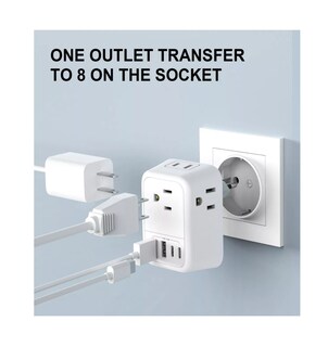 Foto 3 | Adaptador de Corriente Europeo Belug Blanco - 2 Puertos Tipo C y 2 USB