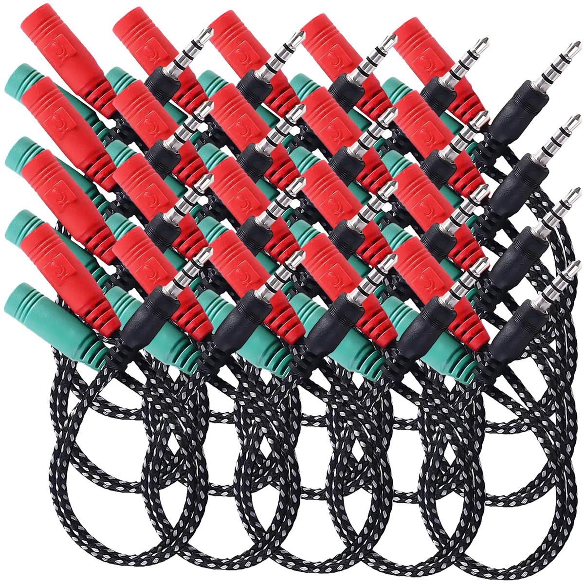 Adaptador Micrófono y Audífono Hot Shot Mxpiu-008 Negro 20 Piezas