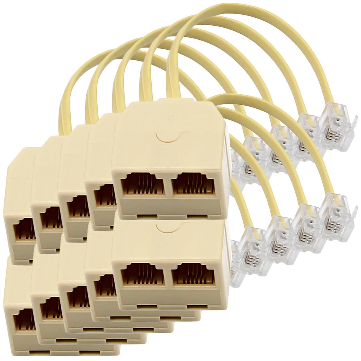 Extensión de Doble Vía Hot Shot Mxddy-006 Beige 10 Piezas