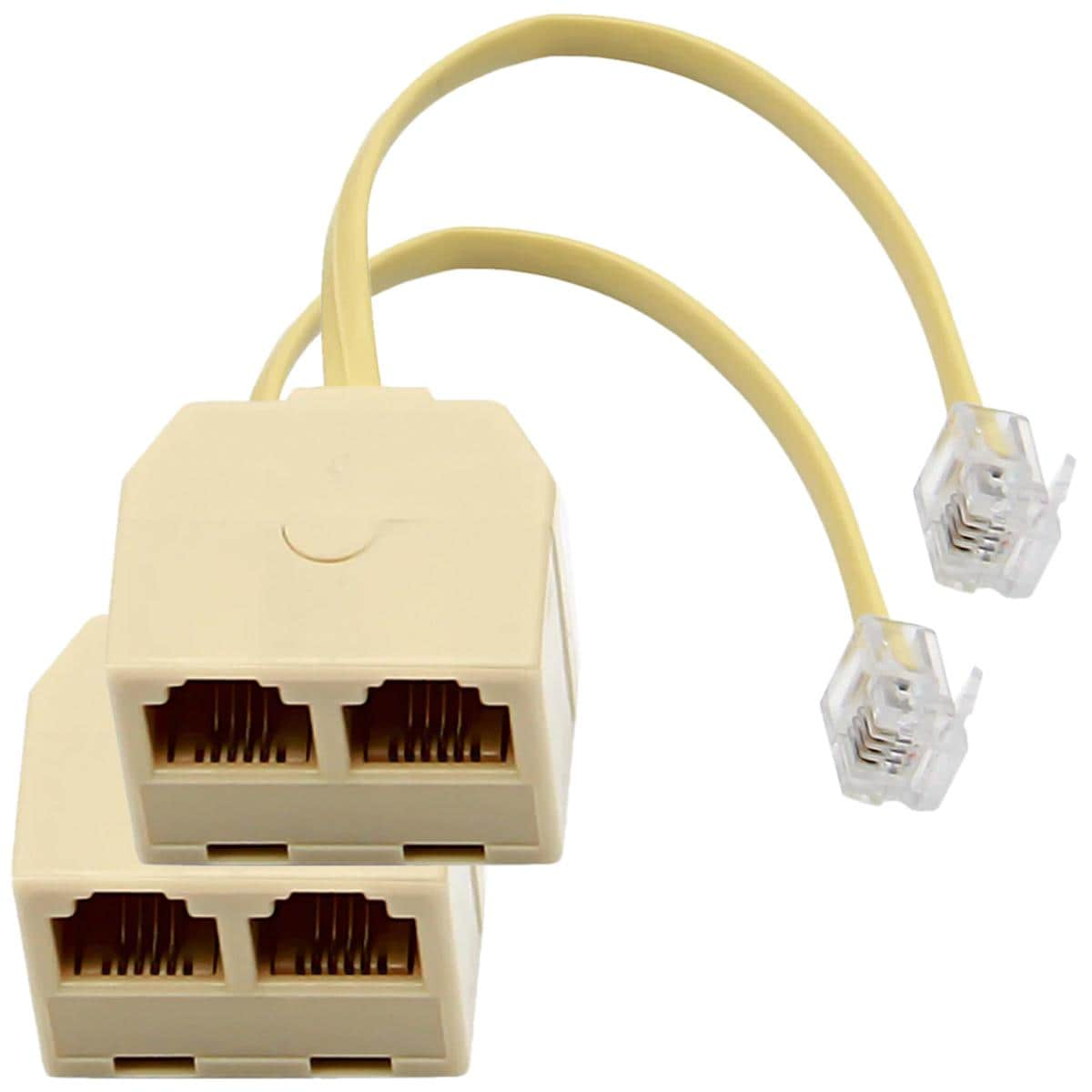 Extensión Dual RJ11 Hot Shot Mxddy-002 Beige 2 Piezas $370