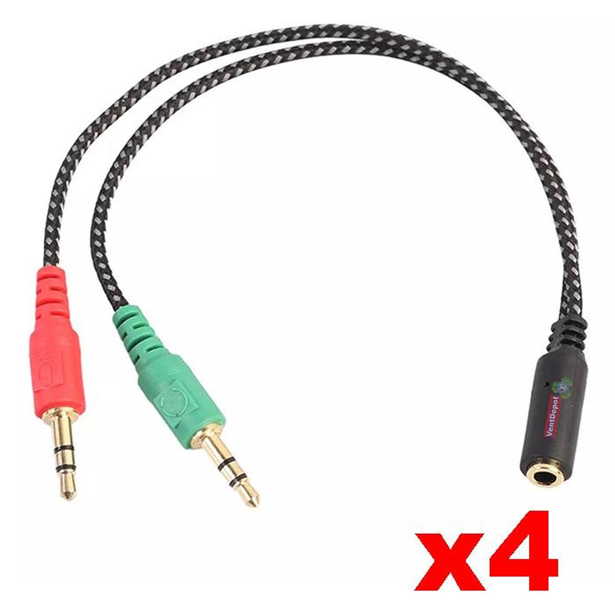 Foto 3 pulgar | Adaptador de Audio Macho Hot Shot 4 Piezas