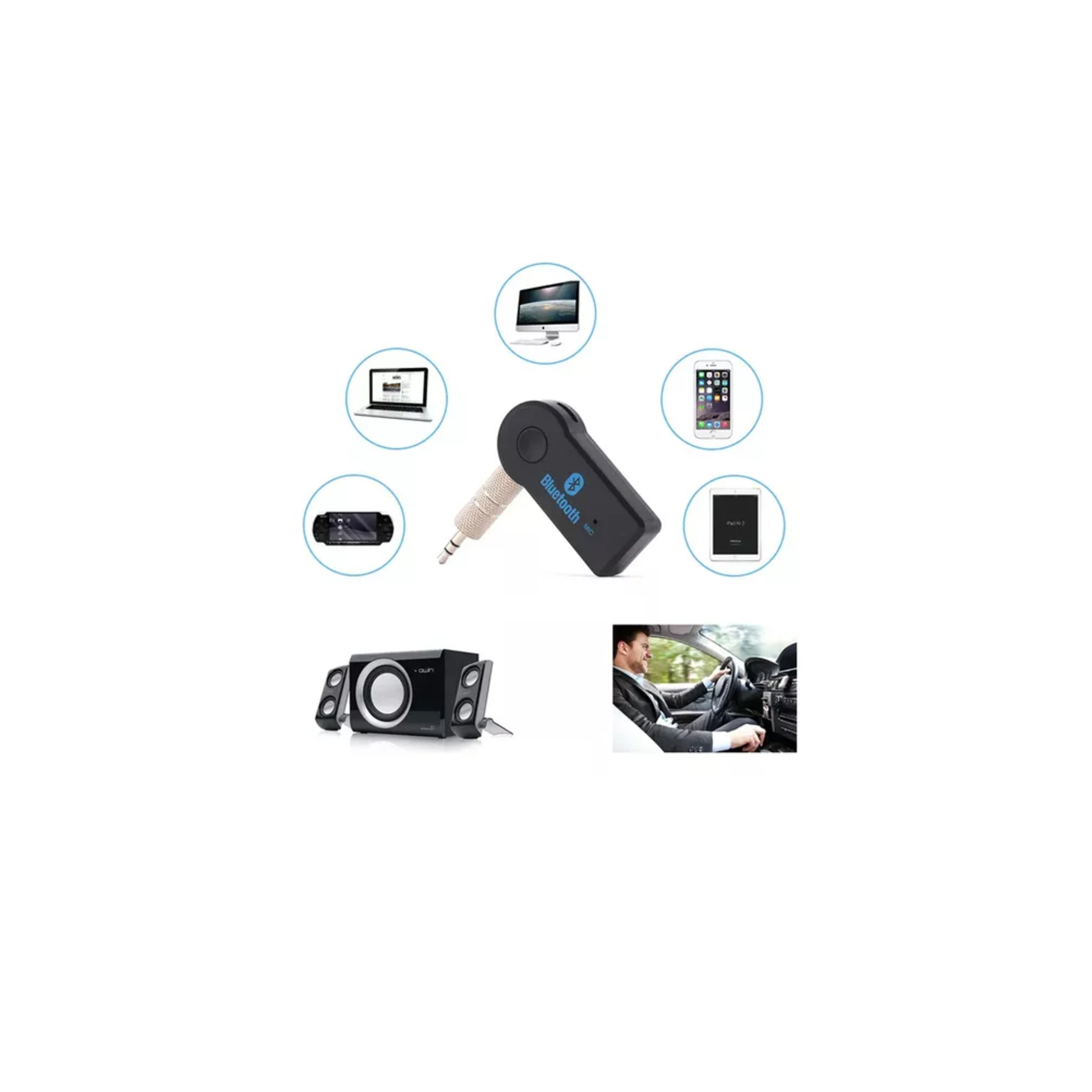 Foto 4 | Adaptador Auxiliar Bluetooth 3.5 Jack Manos Libres para Carro