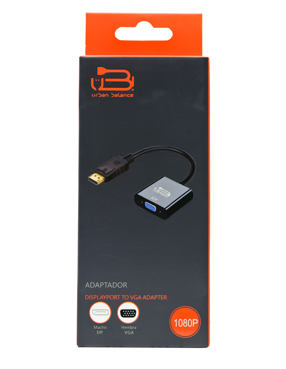 Foto 4 pulgar | Adaptador Tipo VGA a HDMI Urban Balance Negro