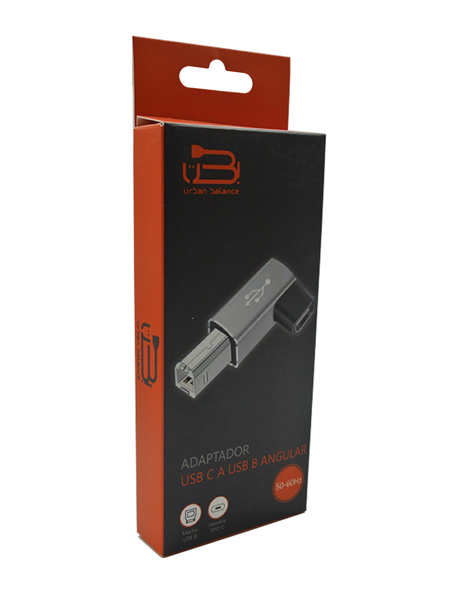 Foto 4 pulgar | Adaptador Usb C a Usb B Angular Urban Balance
