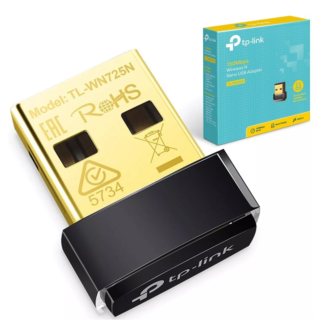 Foto 3 pulgar | Adaptador Nano de Red Inalámbrica USB Tp-link Tl-wn725n Wifi Negro