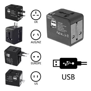 Foto 4 | Adaptador de Corriente Clavija Universal Lab.G Negro