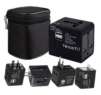 Foto 5 | Adaptador de Corriente Clavija Universal Lab.G Negro