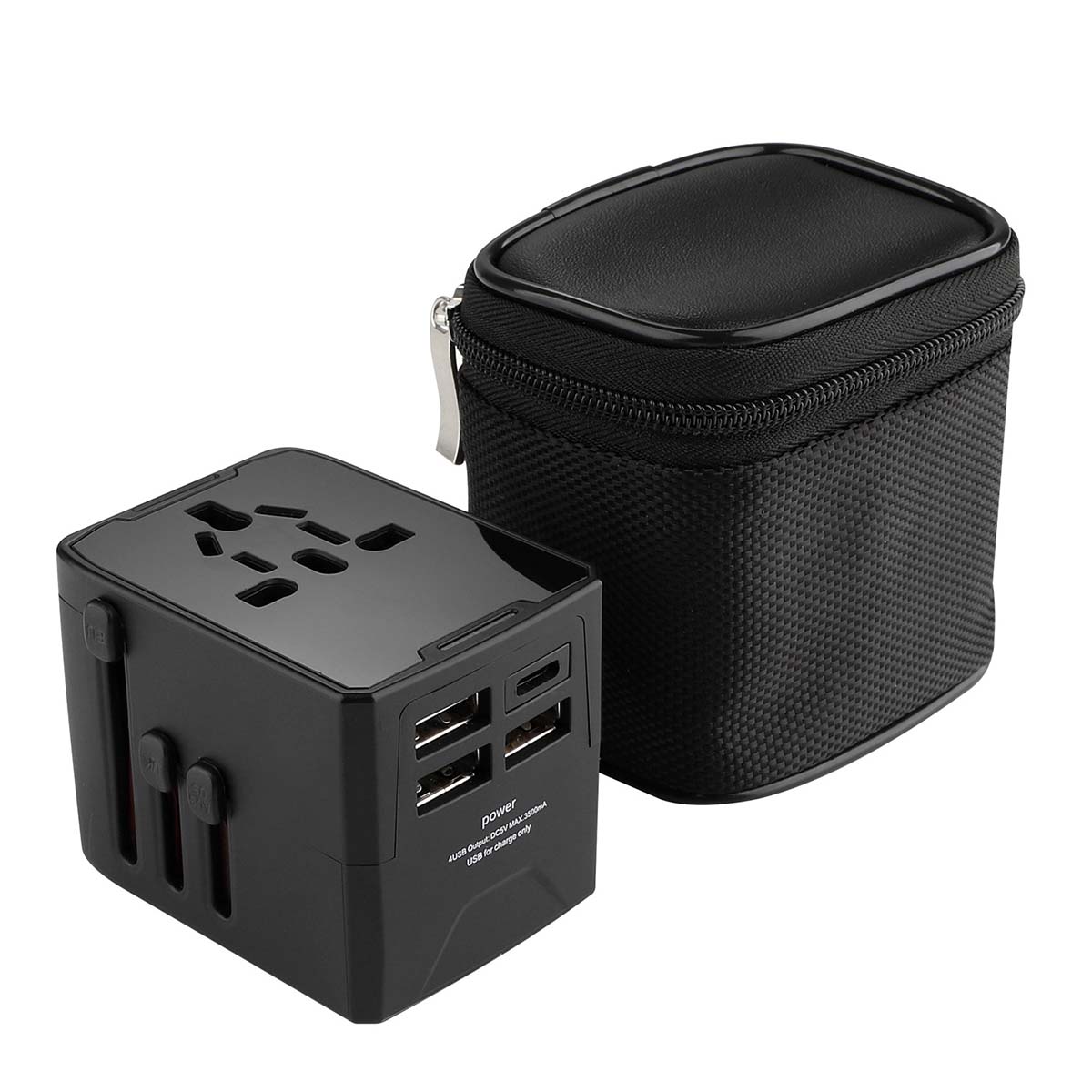 Foto 2 pulgar | Adaptador Universal De Viaje Adaptador Internacional Enchufe C/ 4 Puertos Usb (1tipo C) Adaptador De Corriente I