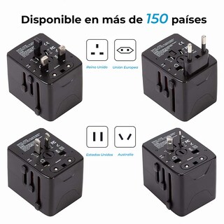 Foto 2 | Adaptador Universal De Viaje Adaptador Internacional Enchufe C/ 4 Puertos Usb (1tipo C) Adaptador De Corriente I
