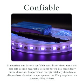 Foto 5 | Batería Pila Recargable 12v Volts Litio Pcb Plug 5.5mm