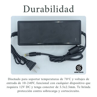 Foto 4 | Adaptador 12v 8a Universal: Tiras Led, Cctv, Hogar Y Oficina. Protección Contra Sobrecarga. Entrada 100-240v