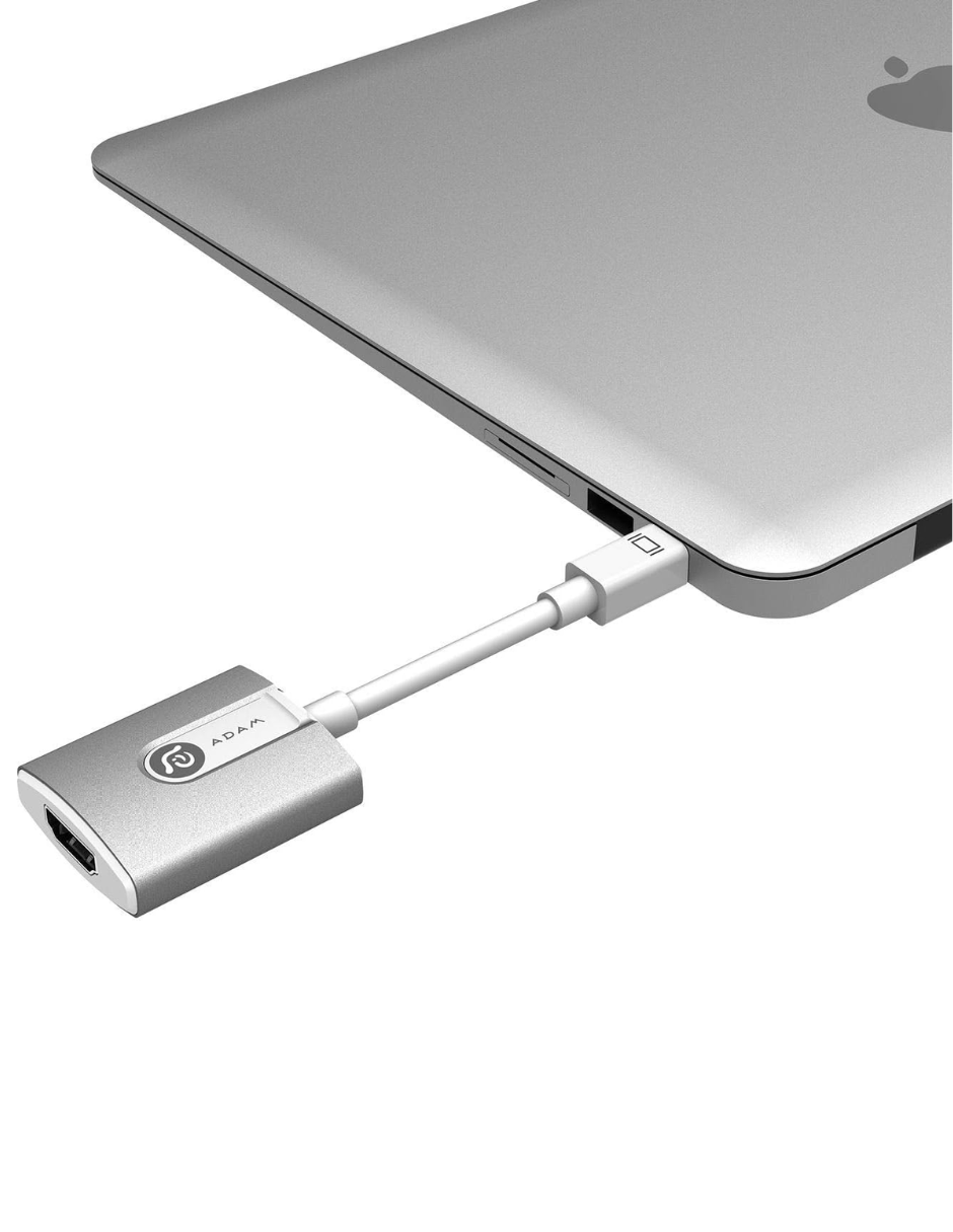 Foto 5 | Adaptador Mini Display Port A Hdmi 4k Adam Elements Color Plateado