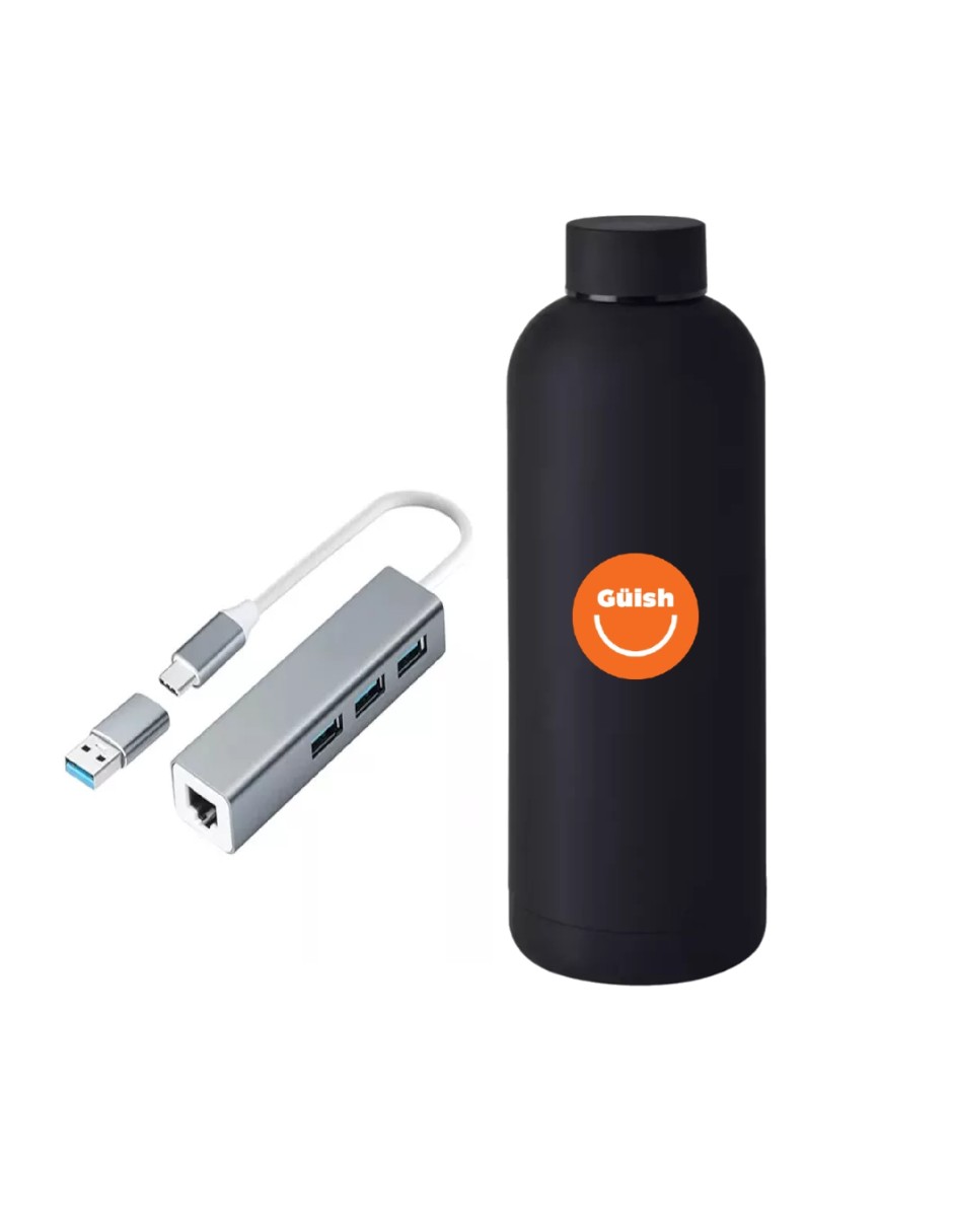 Foto 2 pulgar | Adaptador Usb Ethernet + Gratis Termo Güish De Regalo