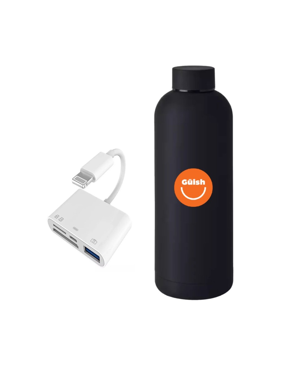 Foto 2 pulgar | Adaptador Para Ipad Iphone + Gratis Termo Güish De Regalo