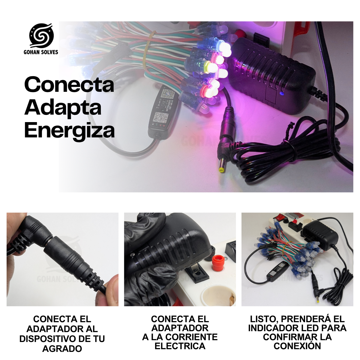 Foto 6 pulgar | Eliminador Adaptador Cargador 5v 2000mha 2a Doble Punta Plug