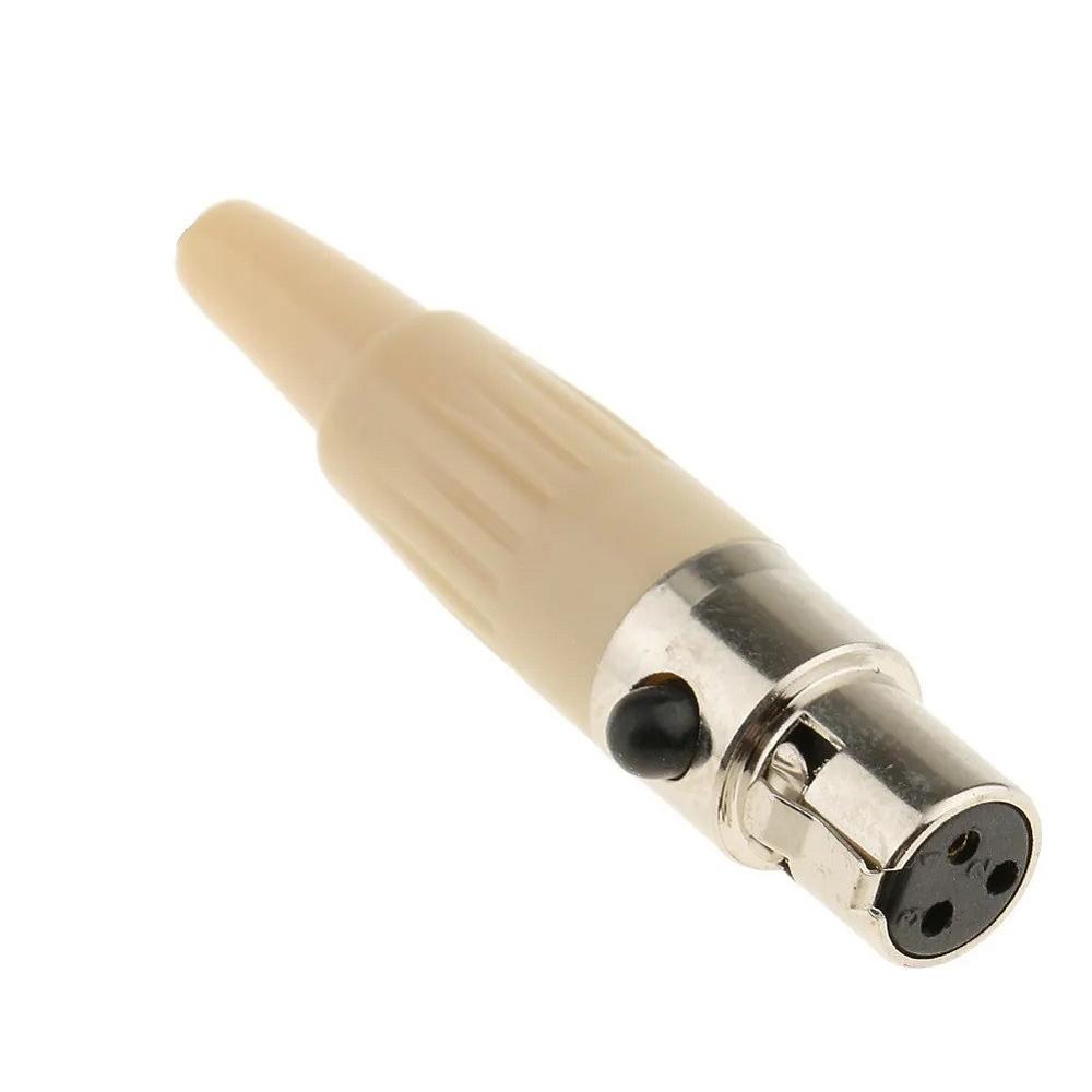 Jack Mini Tipo Xlr De 3 Pines Color Beige