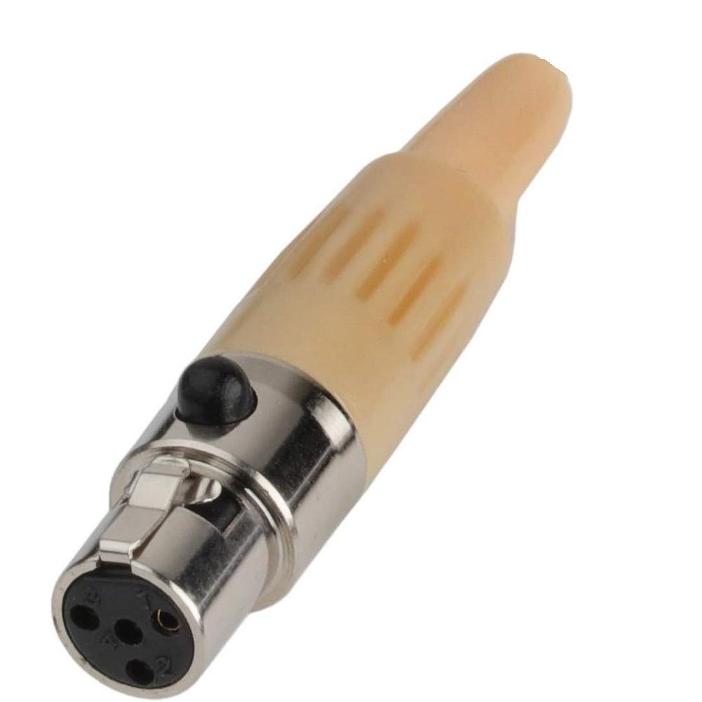 Jack Mini Tipo Xlr De 4 Pines Color Beige