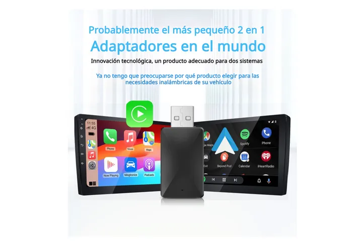 Foto 5 pulgar | Adaptador Car Play Inalámbrico Y Android Auto Converter 2en1