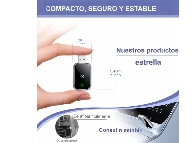 Foto 4 pulgar | Carplay Convierte El Modo Cableado En Inalámbrico