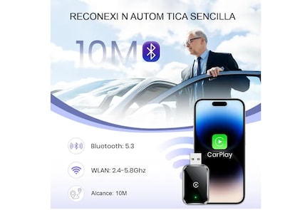 Foto 4 | Carplay Convierte El Modo Cableado En Inalámbrico