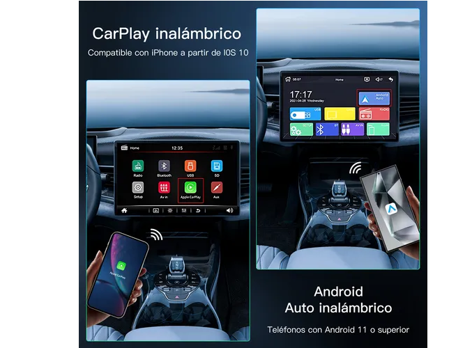Foto 3 pulgar | Car Play Adaptador Inalámbrico Para Auto Para Apple Android