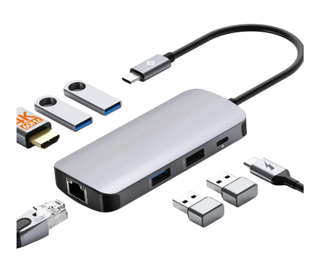 Foto 2 pulgar | Xtellar Adaptador 7 En 1 Tipo C Hub  Optimizador Multitarea Con Ethernet Y 4k Hdmi