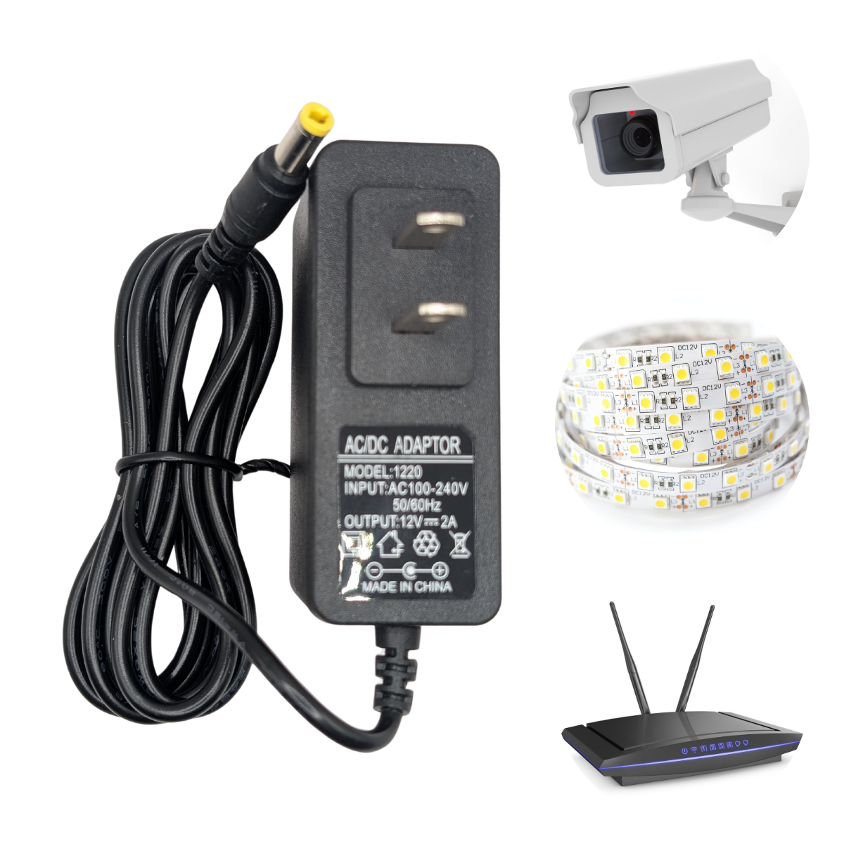 Foto 7 | Adaptador Eliminador Fuente Cargador Conector 12v 2a Amperes 24w De Potencia Cable Largo Conexión 110v Ac Ideal