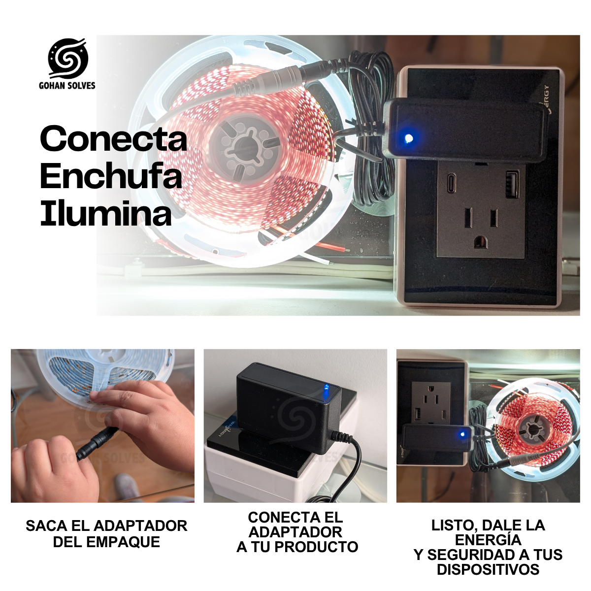 Foto 6 pulgar | Adaptador Eliminador Fuente Cargador Conector 12v 1a Amperes 12w De Potencia Cable Largo Conexión 110v Ac Ideal