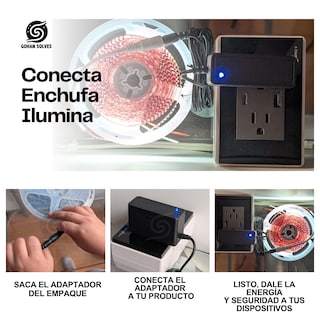 Foto 5 | Adaptador Eliminador Fuente Cargador Conector 12v 1a Amperes 12w De Potencia Cable Largo Conexión 110v Ac Ideal