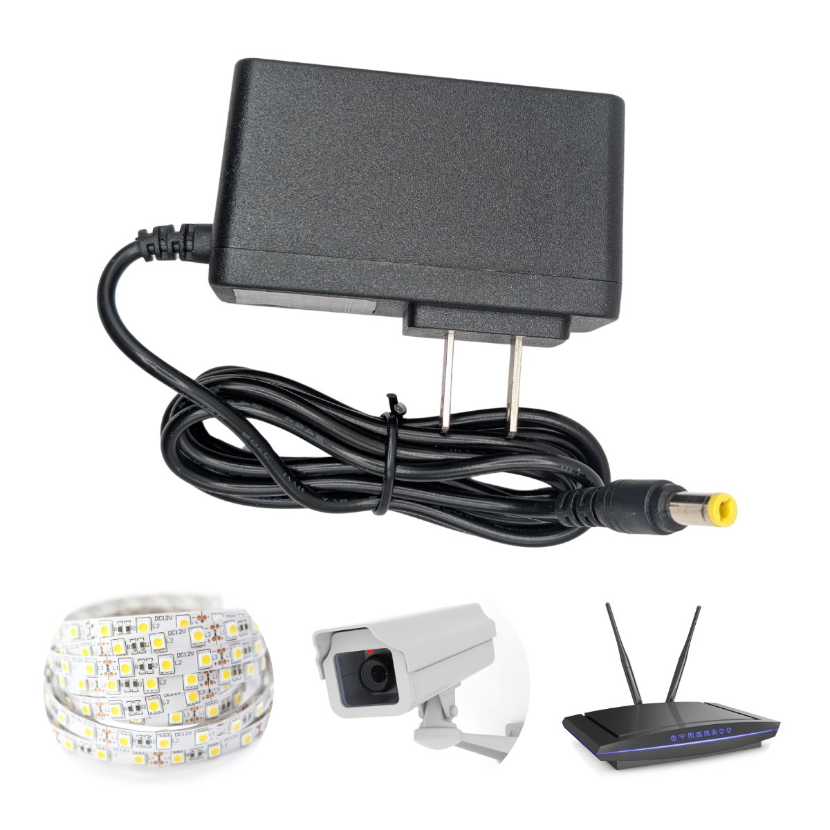 Foto 9 pulgar | Adaptador Eliminador Fuente Cargador Conector 12v 1a Amperes 12w De Potencia Cable Largo Conexión 110v Ac Ideal