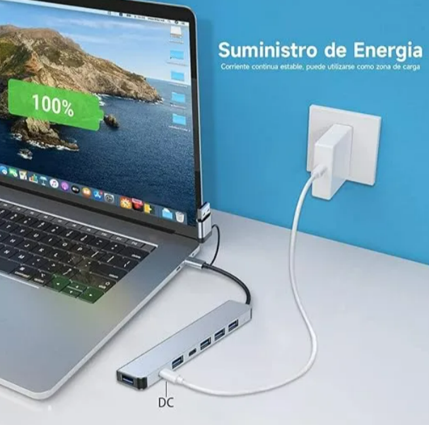 Foto 5 pulgar | Xtellar 7 En 2 Adaptador Multipuerto Tipo C - Convierte Tu Macbook O Ipad En Una Estación De Trabajo Potente E Inteli