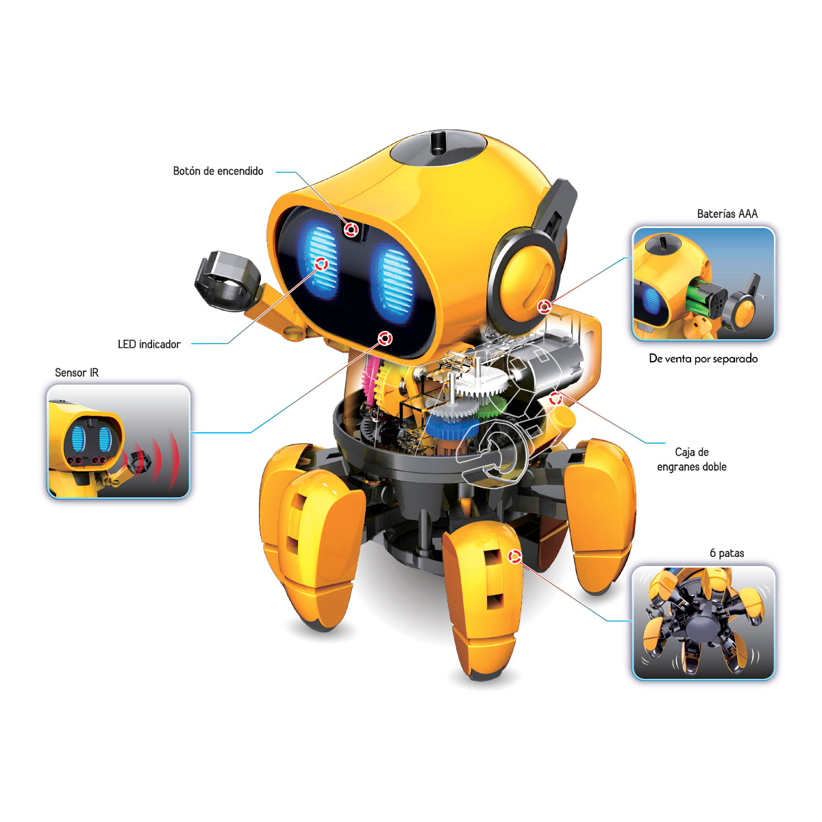 Foto 3 | Kit para Armar Smartbot Steren K-720 Amarillo