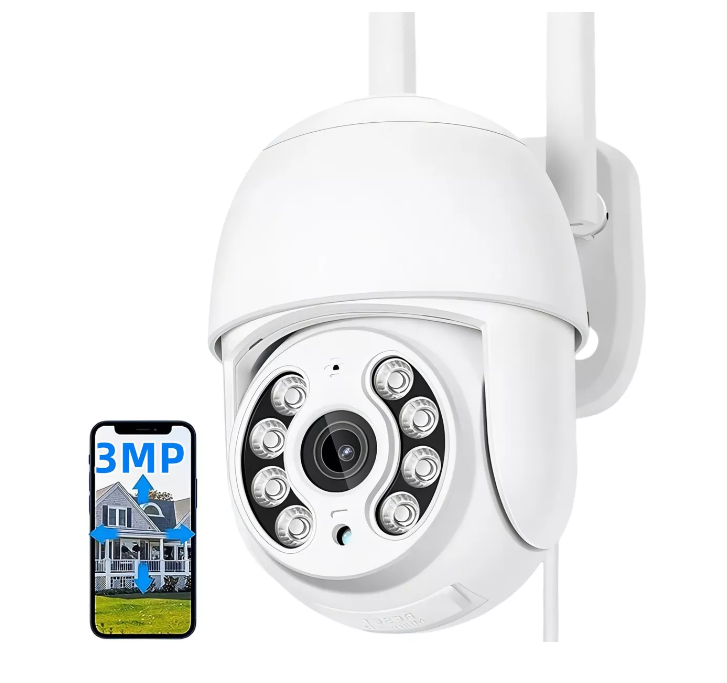 Cámara Seguridad Exterior Wifi Hd 3mp Ptz Vigilancia/alarma Color Blanco Wünd