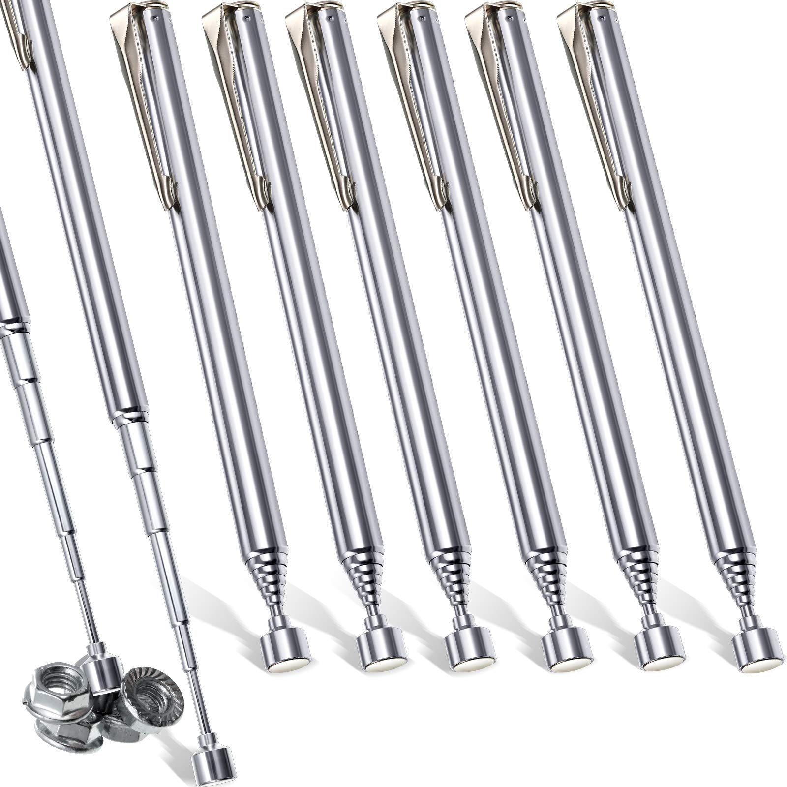 Foto 1 | Herramienta Telescópica Magnética Para Recoger Rótulas, 8 Piezas, Plateada - Venta Internacional.