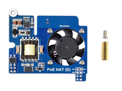 Foto 1 | Alimentación A Través De Ethernet Hat Waveshare Tipo D Para Raspberry Pi - Venta Internacional.