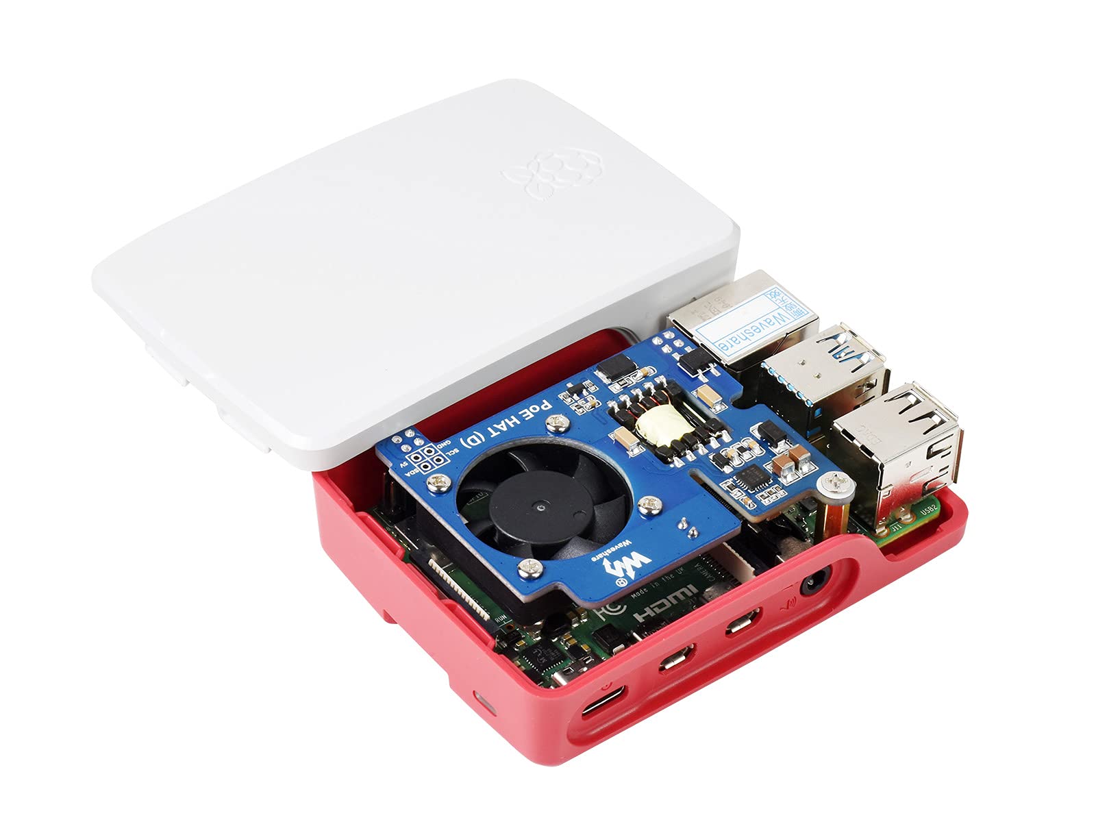 Foto 7 pulgar | Alimentación A Través De Ethernet Hat Waveshare Tipo D Para Raspberry Pi - Venta Internacional.